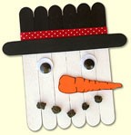 Craft Stick Snowman
